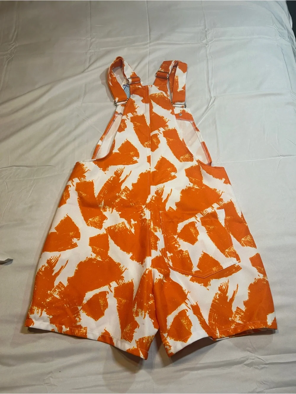Vive La Fete Tennessee Volunteers Girls Orange White Shortalls Overalls Size S N